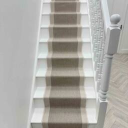 runrug Stair Runner Carpet - Reversible & Durable, 2mm - 'Vichy' in Beige - Size: 70 cm x 510 cm - thumbnail 5