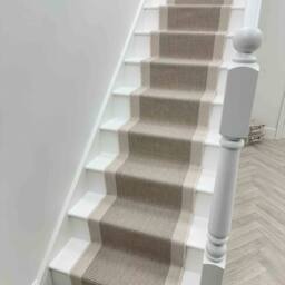 runrug Stair Runner Carpet - Reversible & Durable, 2mm - 'Vichy' in Beige - Size: 70 cm x 510 cm - thumbnail 6