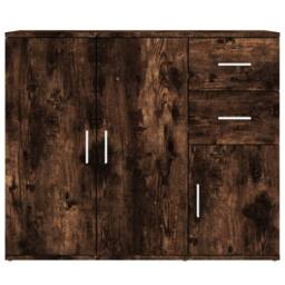 Berkfield Home Sideboard Smoked Oak 91x29.5x75 cm Engineered Wood in Brown - thumbnail 6