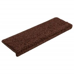 Berkfield Home Stair Mats 10 pcs 65x21x4 cm Brown - Size: Medium - thumbnail 3