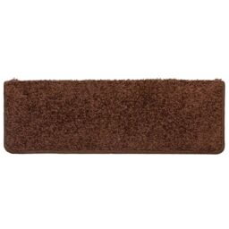 Berkfield Home Stair Mats 10 pcs 65x21x4 cm Brown - Size: Medium - thumbnail 4