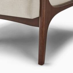 FurnitureboxUK Esmeray Beige Fabric Mid Century Modern Accent Chair - thumbnail 8