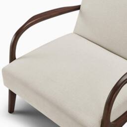 FurnitureboxUK Esmeray Beige Fabric Mid Century Modern Accent Chair - thumbnail 7