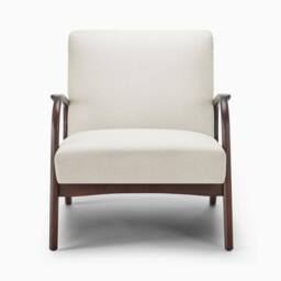 FurnitureboxUK Esmeray Beige Fabric Mid Century Modern Accent Chair - thumbnail 4