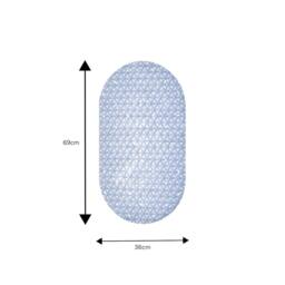 Showerdrape Medina Anti Slip PVC Bath Mat 69cm x 36cm - 2 Set in Blue - Size: 69 cm x 36 cm - thumbnail 3