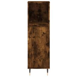Berkfield Home Modern 3 Piece Bathroom Furniture Set Smoked Oak Engineered Wood in Brown - thumbnail 8