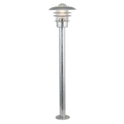 Lighting Collection Portside Outdoor Post in Silver - thumbnail 2