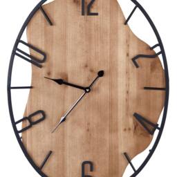 Wyld and Coco Classic Wall Clock 46 x 60 cm - Iron Frame Light Brown and Black - thumbnail 2