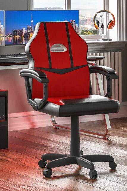 Home Discount Vida Designs Comet Racing Office Gaming Adjustable UKFR Fabric Chair in Red - image 1