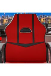 Home Discount Vida Designs Comet Racing Office Gaming Adjustable UKFR Fabric Chair in Red - thumbnail 3