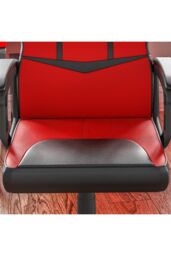 Home Discount Vida Designs Comet Racing Office Gaming Adjustable UKFR Fabric Chair in Red - thumbnail 4
