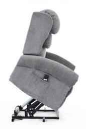 More4Homes Belvoir Grey Fabric Single Motor Mobility Rise Recliner Chair - thumbnail 5