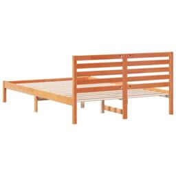 Berkfield Home with Headboard Wax brown 140 x 220 cm Solid pine wood - thumbnail 7