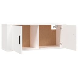 Berkfield Home Wall-mounted TV Cabinets 2 pcs White 100x34.5x40 cm - thumbnail 5