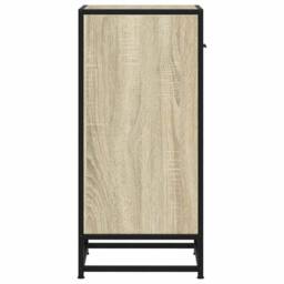 Berkfield Home Sideboard Sonoma Oak 35.5x35x76 cm Engineered Wood & Metal in Light Oak - thumbnail 6