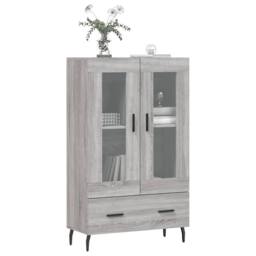 Berkfield Home Highboard Grey Sonoma 69.5x31x115 cm Engineered Wood - thumbnail 3