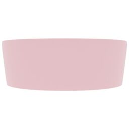 Berkfield Home Luxury Wash Basin with Overflow Matt Pink 36x13 cm Ceramic - thumbnail 4