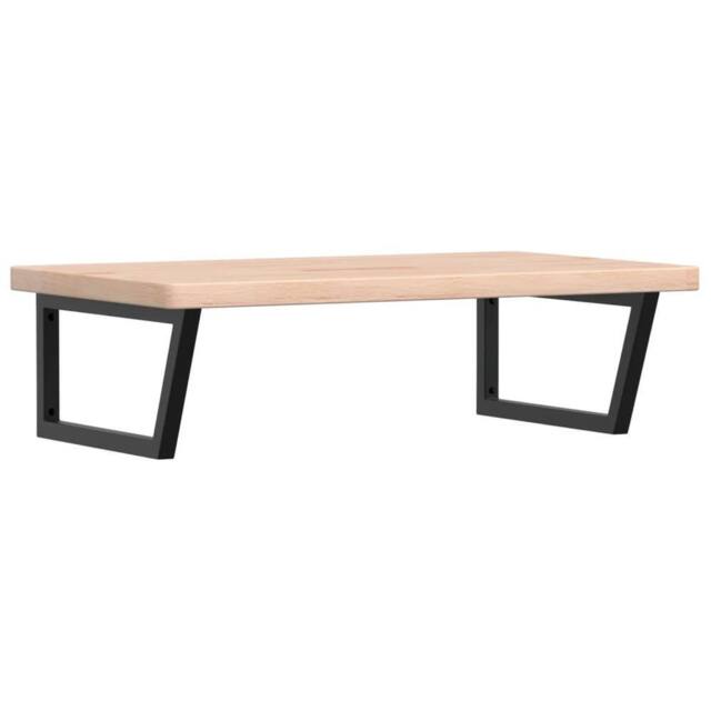 Berkfield Home Basin Shelf Wall Mounted Steel & Solid Wood Oak in Light Oak - image 1