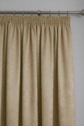 Fusion 'Galaxy' Pair of Light Reducing Thermal Effect Pencil Pleat Curtains in Mustard - Size: 117 cm width x 137 cm drop - thumbnail 2