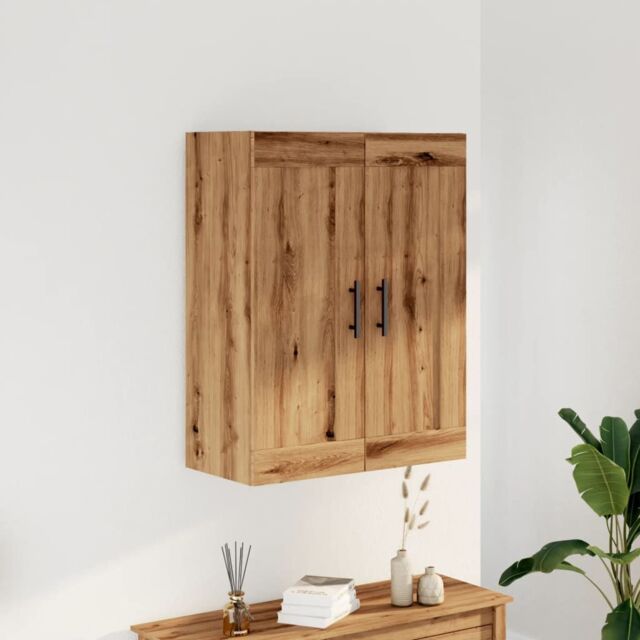 Berkfield Home Wall Mounted Cabinet Artisian Oak 69.5x34x90 cm Engineered Wood in Brown - image 1