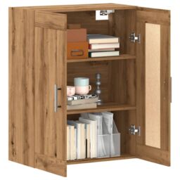 Berkfield Home Wall Mounted Cabinet Artisian Oak 69.5x34x90 cm Engineered Wood in Brown - thumbnail 3