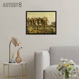 "Artery8 Singer Sargent Gassed WWI Blinded Soldiers Framed Canvas Wall Art Print - Size: W12"" x H16""" - thumbnail 3