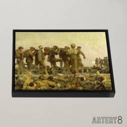 "Artery8 Singer Sargent Gassed WWI Blinded Soldiers Framed Canvas Wall Art Print - Size: W12"" x H16""" - thumbnail 2