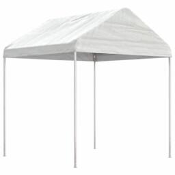 Berkfield Home Gazebo with Roof White 4.46x2.28x2.69 m Polyethylene - thumbnail 3