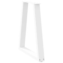 Berkfield Home Coffee Table Legs V-Shape 2 pcs White 60x(72-73) cm Steel - thumbnail 4
