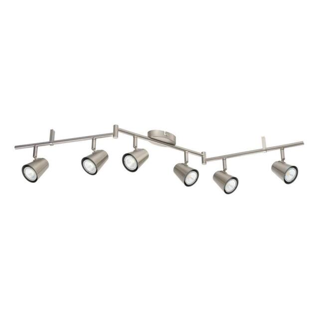 EONLION 6 Arm LED Ceiling Modern Bar Light Fixture Satin Nickel in Silver - image 1