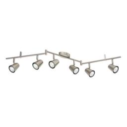 EONLION 6 Arm LED Ceiling Modern Bar Light Fixture Satin Nickel in Silver - thumbnail 1