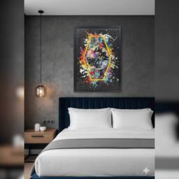 HOME LUXE INTERIOR Graffiti Watch Neon LED Wall Art - 40x60cm Pop Art Canvas USB - Size: 40x60 cm - thumbnail 7