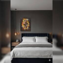 HOME LUXE INTERIOR Graffiti Watch Neon LED Wall Art - 40x60cm Pop Art Canvas USB - Size: 40x60 cm - thumbnail 6