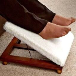 EONLION ADJUSTABLE STOOL COMFORTABLE HEIGHT ANGLE LEG REST in White - Size: 100 cm - thumbnail 2