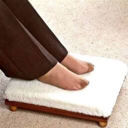 EONLION ADJUSTABLE STOOL COMFORTABLE HEIGHT ANGLE LEG REST in White - Size: 100 cm - thumbnail 4