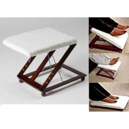 EONLION ADJUSTABLE STOOL COMFORTABLE HEIGHT ANGLE LEG REST in White - Size: 100 cm