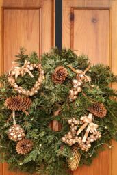 Neel Blue 15-inch White Metal Wreath Door Hanger, Door Adjustable Hook - 2pcs in Black - thumbnail 6