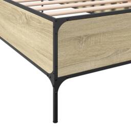 Berkfield Home Bed Frame without Mattress Sonoma Oak 100x200 cm in Light Tan - thumbnail 7