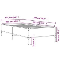 Berkfield Home Bed Frame without Mattress Sonoma Oak 100x200 cm in Light Tan - thumbnail 9