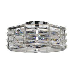 Loops 4 Bulb Flush Light Low Ceiling Polished Nickel Finish LED E27 60W Bulb in Metallics - thumbnail 2