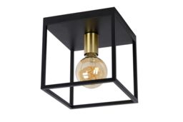 Lucide 'RUBEN' Dimmable Stylish Indoor Modern Flush Ceiling Light 1xE27 in Black - thumbnail 2
