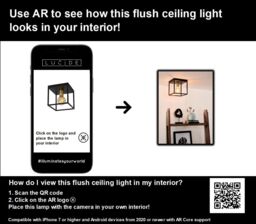 Lucide 'RUBEN' Dimmable Stylish Indoor Modern Flush Ceiling Light 1xE27 in Black - thumbnail 5