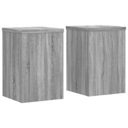 Berkfield Home Plant Stands 2 pcs Grey Sonoma 25x25x35 cm Engineered Wood - Size: 25 x 25 x 35 cm