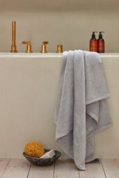 CHRISTY 'Cirrus' Lightweight Fluffy Softloft 100% Cotton Towels in Light Grey - thumbnail 1