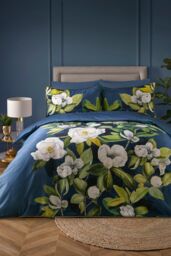 Soiree 'Alaya' 200 Thread Count Duvet Cover Set in Teal - Size: Double - thumbnail 1