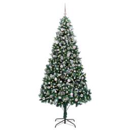 Berkfield Home Artificial Christmas Tree with 300 LEDs with Stand Green 240 cm - thumbnail 3