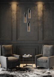 Lucide 'ORLANDO' Dimmable Adjustable Indoor Cluster Pendant Light 3xE27 in Grey - thumbnail 5