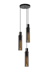 Lucide 'ORLANDO' Dimmable Adjustable Indoor Cluster Pendant Light 3xE27 in Grey