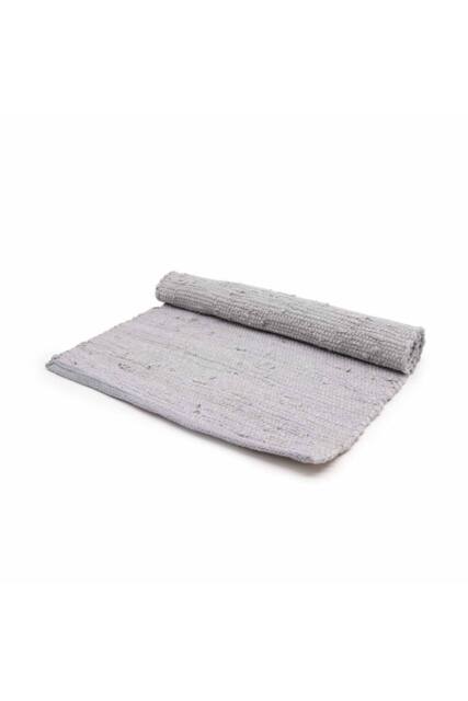 KDMD Small Indian Handloom Cotton Rug - Grey, Soft & Durable Decor in Grey - Size: Medium - image 1