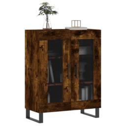 Berkfield Home Sideboard Smoked Oak 69.5x34x90 cm Engineered Wood in Brown - thumbnail 1